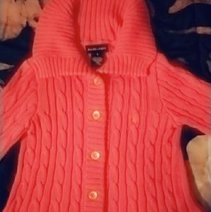 Ralph Lauren Girls Cable Knit Elbow Length Sweater